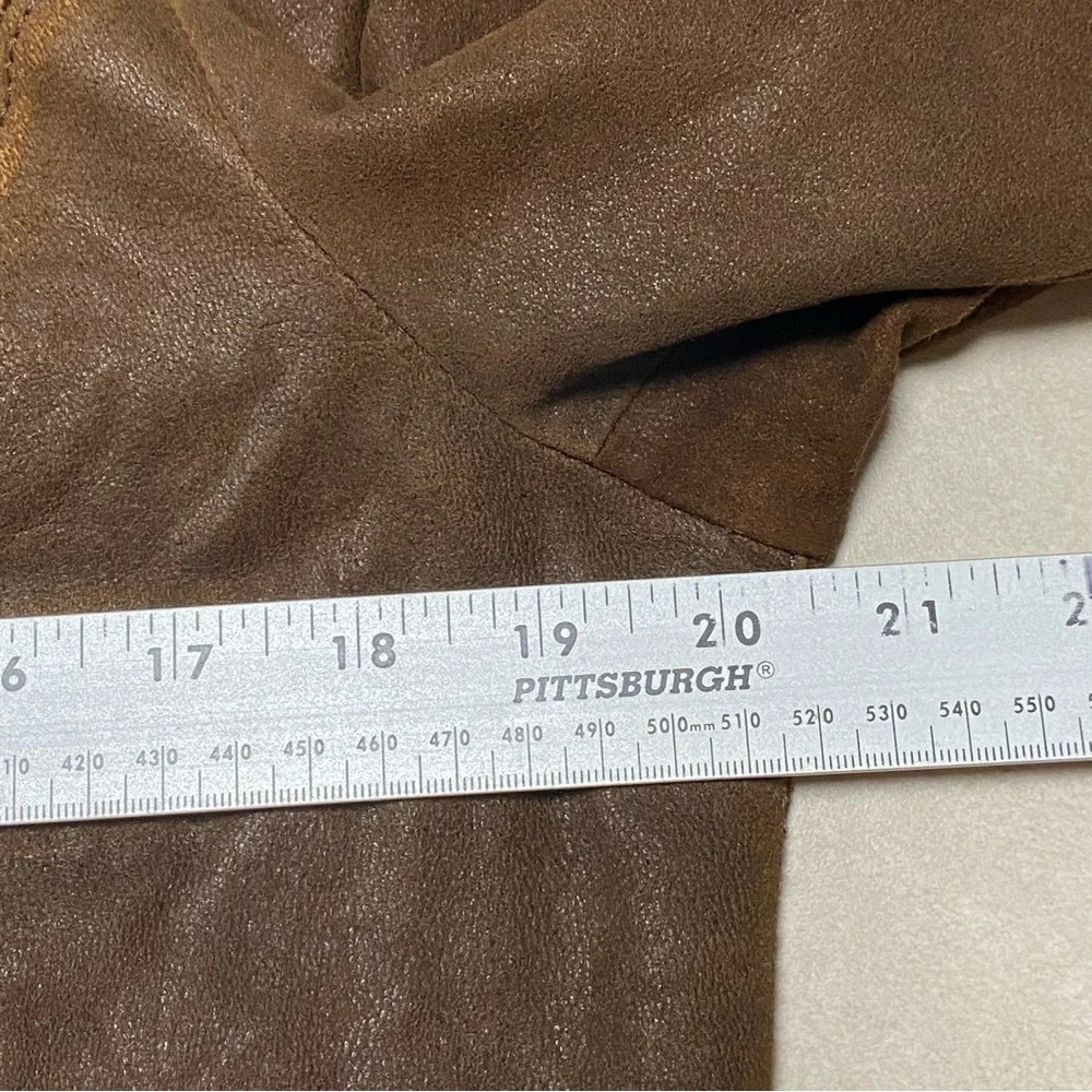 El Bomero Jacket Women’s Size Large Brown Suede Leather Motto Jacket Vintage - Picture 14 of 17